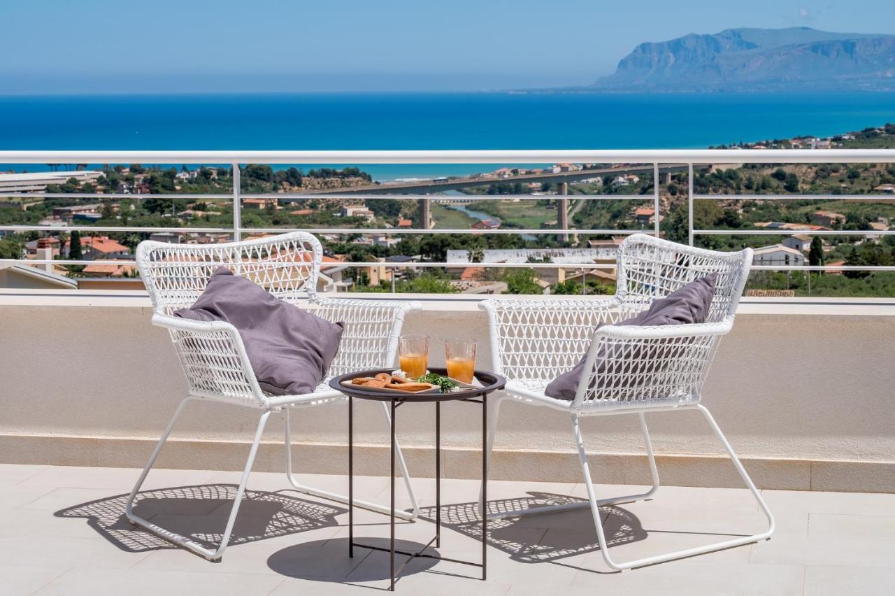 Villa Maria Con Piscina E Vista Mare Castellammare del Golfo Habitación foto