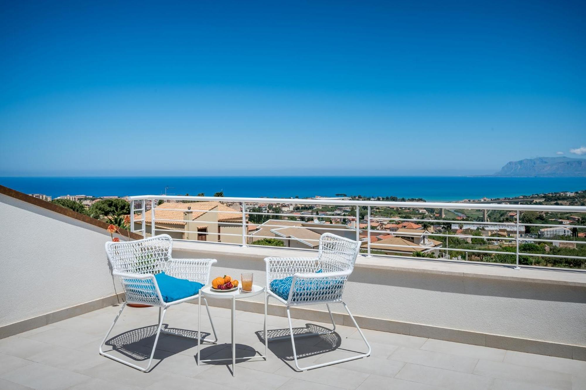 Villa Maria Con Piscina E Vista Mare Castellammare del Golfo Habitación foto