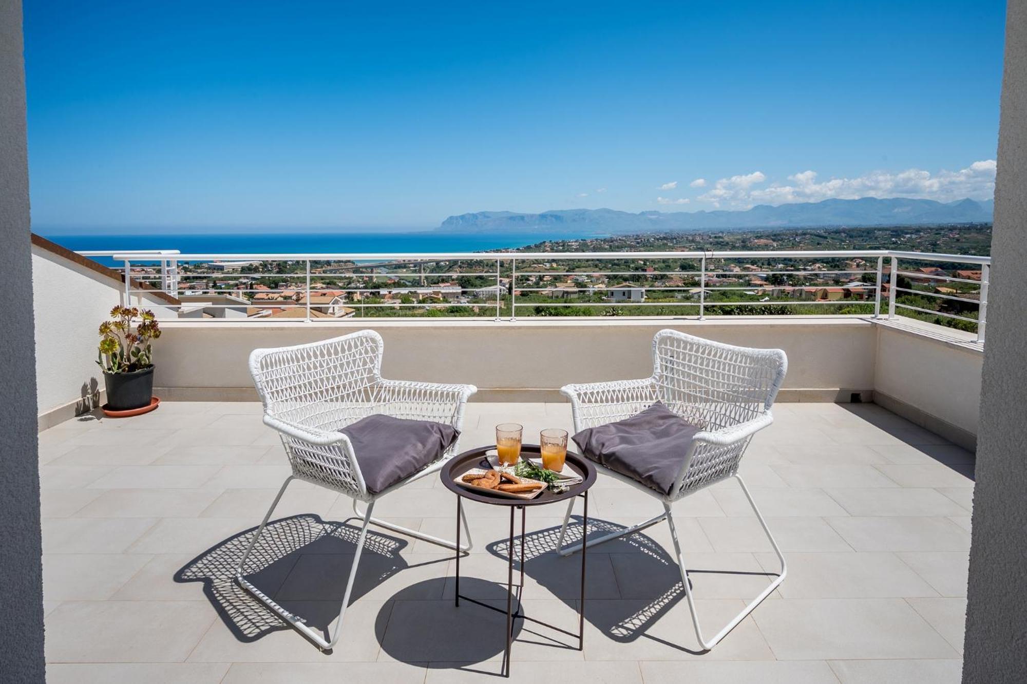 Villa Maria Con Piscina E Vista Mare Castellammare del Golfo Habitación foto